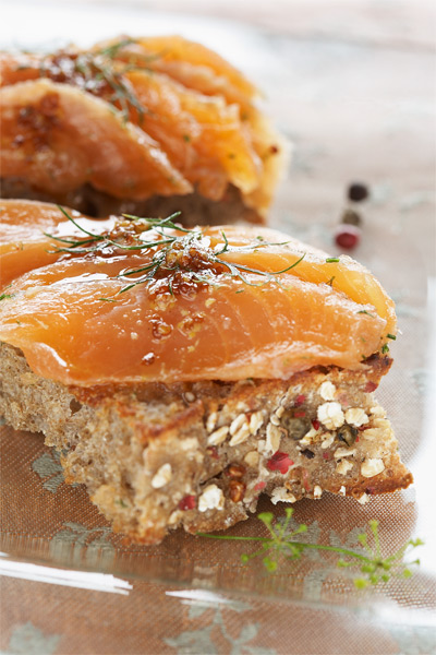 Gravad lax à la bergamote (de Nancy)
